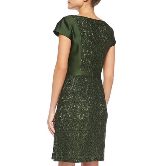 Tory Burch Dresses & Skirts - Tory Burch Green Lace Silk Sheath Cocktail Dress